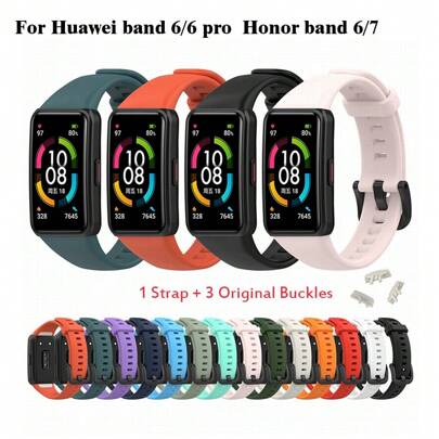 Correa deportiva de repuesto compatible con Huawei Band 6/6Pro, reloj inteligente, pulsera de silicona suave para Honor Band 6 Band 7