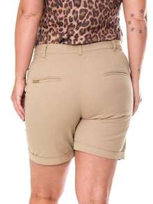 Women Shorts - 卡其色 - 查看 4