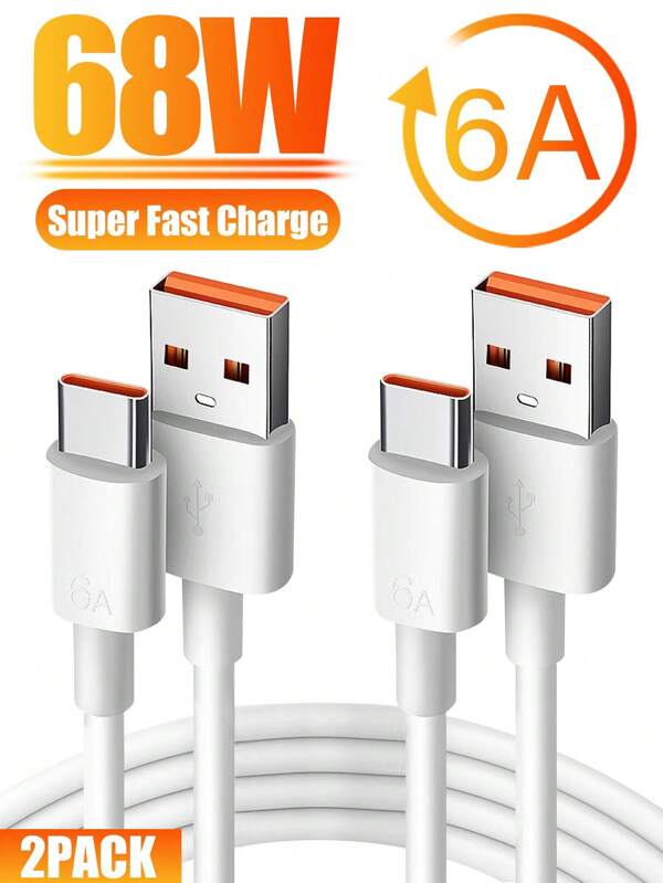 Upgraded 6A Lightning Fast Charging Type-C Cable, Android Smart Fast Charging Chip, Automatic Current Adaptation, Fast Charging Without Damaging Your Device; 2-In-1 Charging And Data Transfer, Built-In Resistor, Temperature Control Throughout To Prevent Overheating And Better Protect Your Device; High-Tensile TPE Material, Anti-Breakage And Bend-Resistant; Compatible With Huawei Phones/Tablets And Other Type-C Devices. Compatible With IPhone 16, 16 Pro Max, 15, 15 Plus, 15 Pro, 15 Pro Max,Compatible With Xiaomi, Compatible With OnePlus Type C