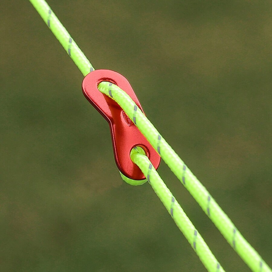 Outdoor Reflective Cord Wind Rope Tightener 157in Guyline Tent Rope Tarp Night Glowing Rope