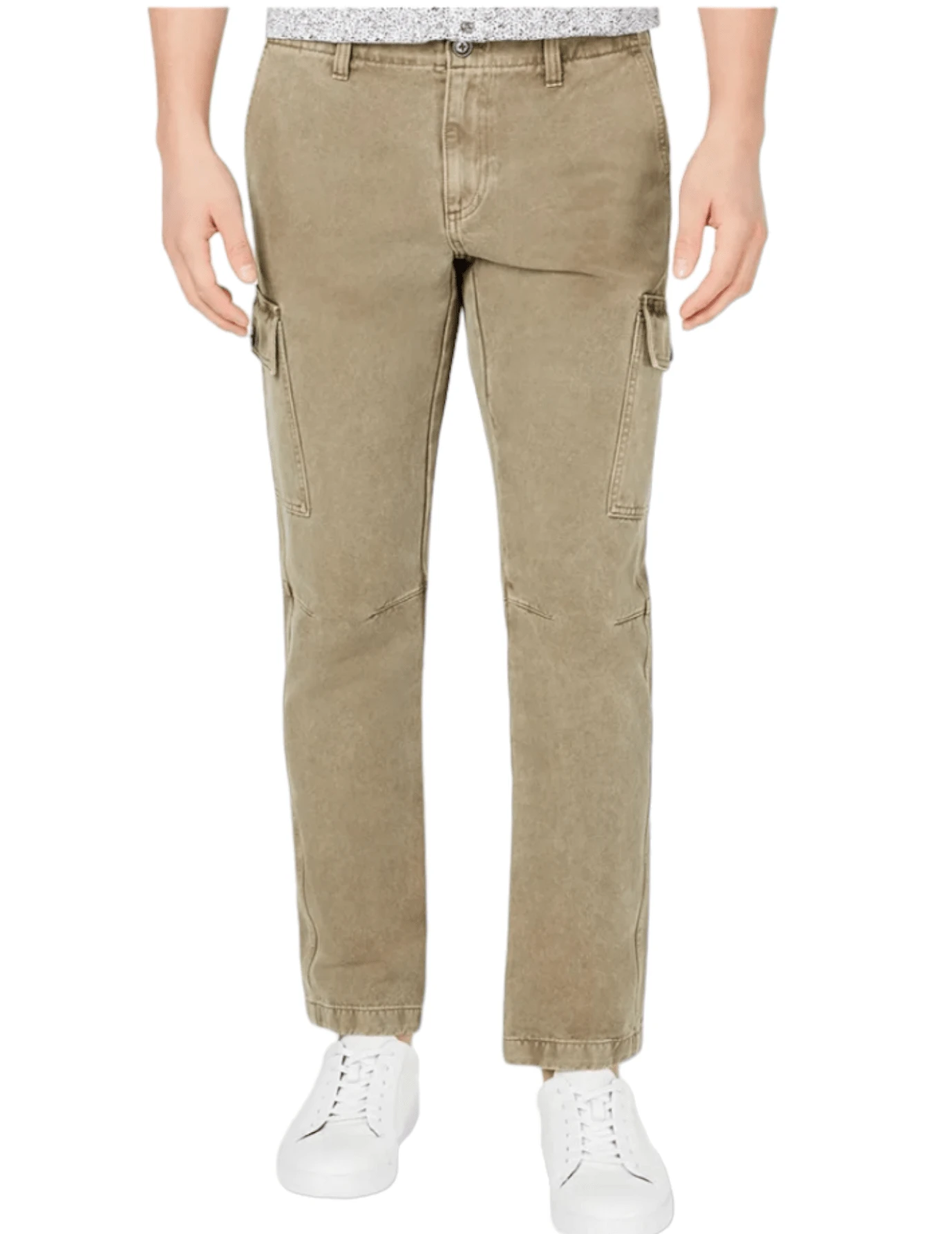 Men's Cargo Pants - 駝色 - 查看 1