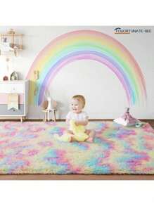 Alfombra Decorativa Sala De Estar Y Dormitorio 200 * 140 Cm - Blanco y Negro - Ver 2