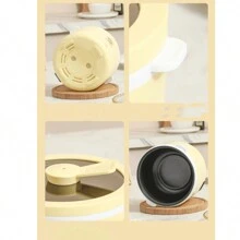 An All-In-One And Multifunctional Electric Pot With Non-Stick Coating, Can Cook Noodles, Fondue, Steak, Stew, Soup, Fried Snacks, Stir-Fry, Suitable For Office, Bedroom And Home - Pink - View 5