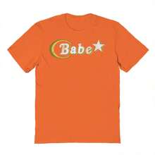 Nearly There Babe Star Graphic Unisex Cotton Short-Sleeve T-Shirt - trái cam - Xem 1