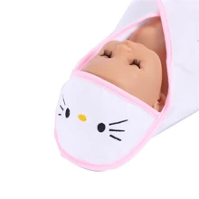 1pc 39*39cm Doll Clothes Cuddle Blanket For Doll Girls Up To 18 Inches, Suitable For 43cm Reborn Dolls,18" Doll Accessories,American Doll Clothes - Multicolor - View 6