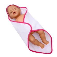 1pc 39*39cm Doll Clothes Cuddle Blanket For Doll Girls Up To 18 Inches, Suitable For 43cm Reborn Dolls,18" Doll Accessories,American Doll Clothes - Multicolor - View 3