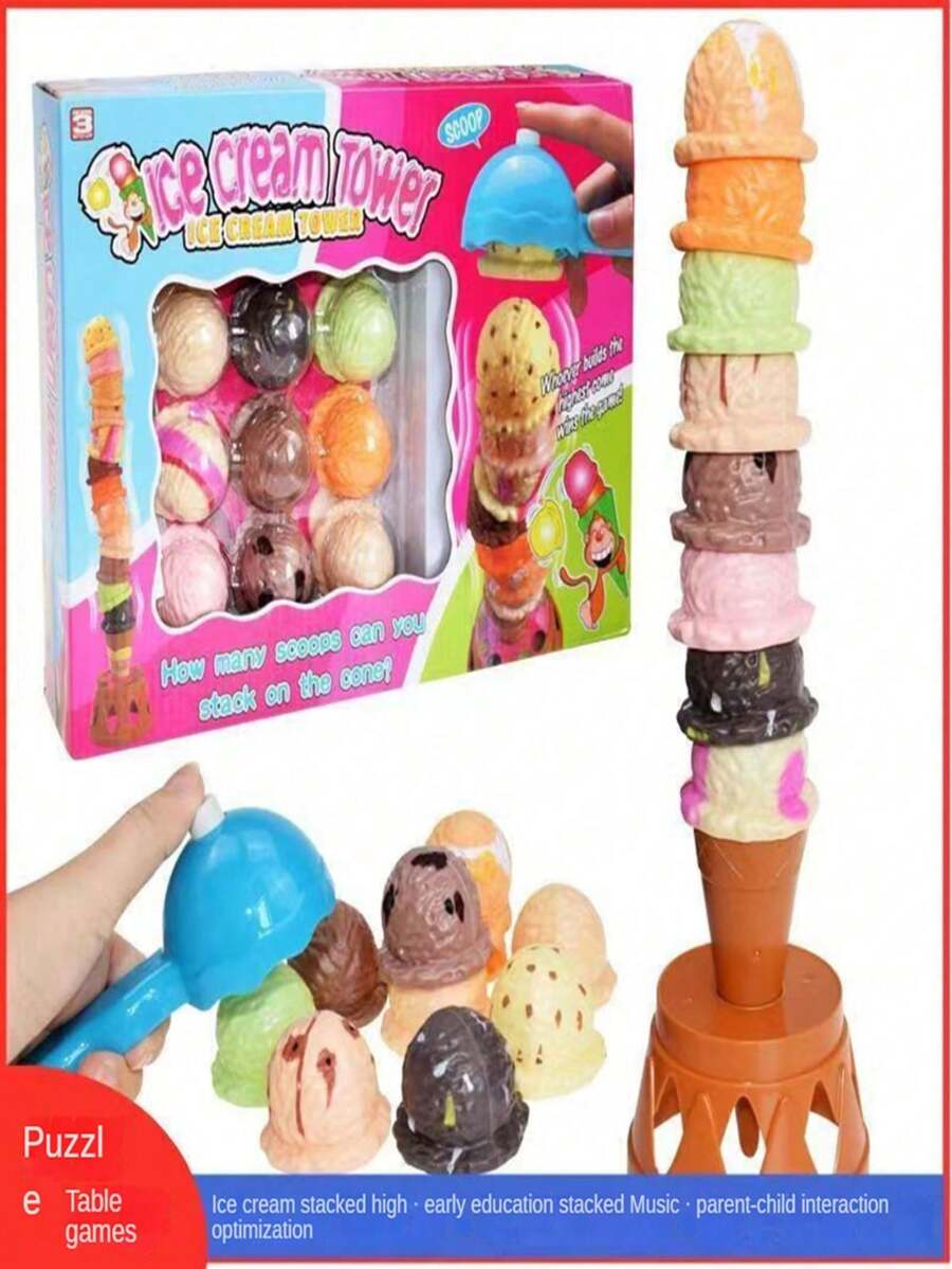 Torlam Carrito De Helado Para Niños, Juguetes De Comida, Juego De Helados, Juego De Mostrador De Helados Juguete Para Hacer Cucharas Y Conos