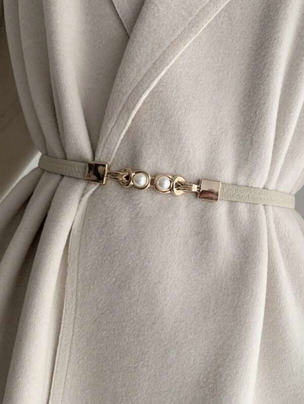 حزام نسائي مرن وأنيق بتصميم بسيط يناسب الفساتين والسترات الصوفية لتضييق الخصر وزخرفة الملابس في الصيف والمدرسة والخريف وعيد الهالوين