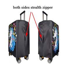 印花行李箱套厚款旅行行李箱塵套,彈性,可拉式保護套 - 紫紅色 - 查看 4