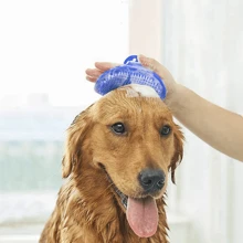 1 Pc Soft Rubber Dog Brush Comb Cat Bath Brush Rubber Glove Hair Fur Grooming Massage Brush For Small Medium Dog Cats