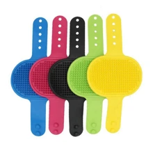 1 Pc Soft Rubber Dog Brush Comb Cat Bath Brush Rubber Glove Hair Fur Grooming Massage Brush For Small Medium Dog Cats