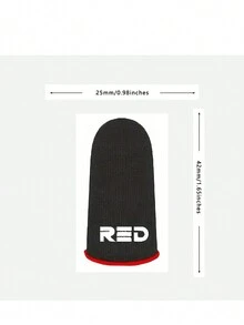 6 对碳纤维游戏指套，手机游戏控制器手指拇指套手指无缝触摸屏防汗透气手指套，适用于英雄联盟、生存规则，适用于户外、运动、旅行、家庭、办公室、学校 - 紅色 - 查看 2