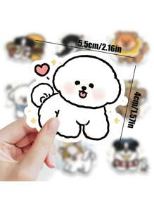 72pcs Cute Dog Series Decorative Stickers For Phone Cases, Notebooks, Laptops, Helmets, Skateboards Waterproof Creative Decals Back To School