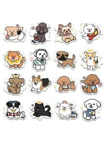 72pcs Cute Dog Series Decorative Stickers For Phone Cases, Notebooks, Laptops, Helmets, Skateboards Waterproof Creative Decals Back To School