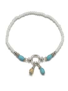 Stone Decor Beaded Anklet - Multicolor - View 2