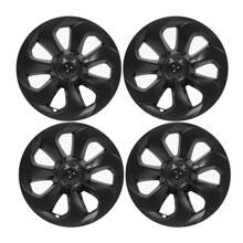 4PCS Wheel Covers For 2020-2023 Tesla Y 19-Inch ABS Hubcap Rim Protectors Whirlwind-Shaped Wheel Trim Covers By IKON MOTORSPORTS. - 大刀片款式-消光黑 - 查看 7