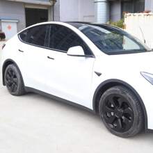 4PCS Wheel Covers For 2020-2023 Tesla Y 19-Inch ABS Hubcap Rim Protectors Whirlwind-Shaped Wheel Trim Covers By IKON MOTORSPORTS. - 大刀片款式-消光黑 - 查看 8
