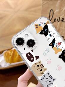 1 件透明貓咪圖案 Iphone 保護殼 - 彩色 - 查看 3