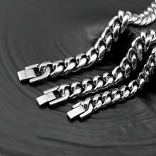 1 Stück minimalistisches Edelstahl Panzerkette Armband, Silber/Gold/Schwarz, modisches Geschenk für den besten Freund des Mannes