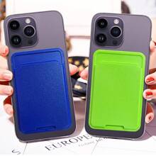 Universal Adhesive Phone Back Card Holder, Compatible With Most Smartphones And Protective Cases - Pink - View 3