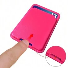 Universal Adhesive Phone Back Card Holder, Compatible With Most Smartphones And Protective Cases - Pink - View 9