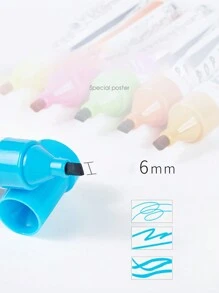 Pop Marker Pen, Refillable, Advertising Pen, Student Poster Pen, Signature Pen, Doodle Mark Pen. Suitable For Poster Design, Interior Design, Architectural Design. Random Packaging. - Multicolor - View 5