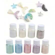 9 Couleurs Pigment En Poudre De Mica Teinture De Résine Époxy Pigments En Poudre Naturels Pour Pigments Adhésifs Diy Bains Teintures