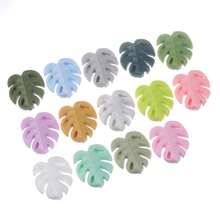 10 cái 20x23mm Silicone Lá cây Hạt , Lá hình Hạt - Nhiều màu - Xem 1