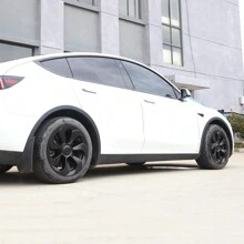 4PCS Wheel Covers For 2020-2023 Tesla Y 19-Inch ABS Hubcap Rim Protectors Whirlwind-Shaped Wheel Trim Covers By IKON MOTORSPORTS. - 大刀片款式-消光黑 - 查看 2