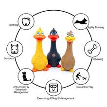 1 Máy Tính La Hét Gà/Vịt Thiết Kế Cao Su Chó Nhai Đồ Chơi, kêu rít Chó Mài Răng Đồ Chơi Dành Cho Thú Cưng S/M - Nhiều màu - Xem 5