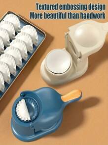 1pc 2-In-1 Dumpling Skin Maker, Creative Dumpling Machine, Manual Dumpling Maker, Suitable For Kitchen, Holiday Parties, Dumpling Skin & Dumpling Mold, Dough Press, Kitchen Gadget