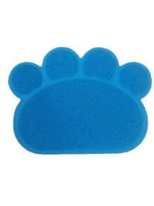 1 Pièce Tapis De Litière Pour Animal De Compagnie En Pvc Antidérapant En Forme D'empreinte De Pied, Double Usage Comme Tapis De Litière Pour Chat Et Tapis De Table