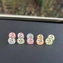 10个/包 彩色发光煤球汽车装饰品，适用于仪表盘、后视镜、空调出风口装饰 - 彩色 - 查看 10