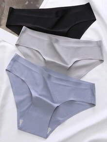 4 pack braga invisible pantaleta sin costuras transparente Cómodas Transpirables Confort - Multicolor - Ver 3