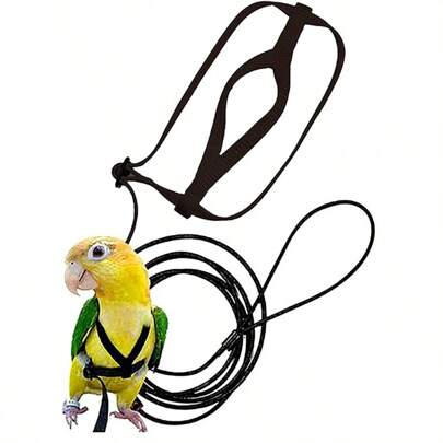 Parrot Bird Harness Leash Adjustable Anti-Bite Training Rope Outdoor Flying Traction Straps