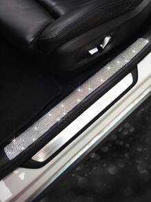 閃亮1入車門門檻防刮條保護貼,適用於汽車門/單一門 - 銀色 - 查看 2