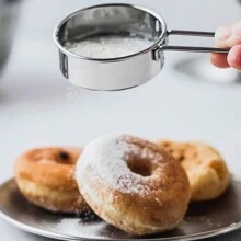 304 Stainless Steel Mini Flour Sifter, 40 Mesh Powdered Sugar Sifter Cocoa Powder Sieve For Baking, Handheld Kitchen Strainer - Silver - View 5