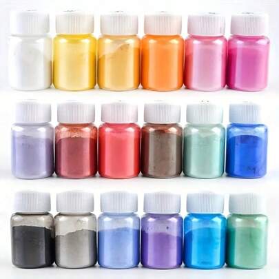 1set 18 Colors  Mica Powder Epoxy Resin Dye Pearl Pigment Natural Mica Mineral Powder DIY Glitter Epoxy Mold Jewelry Making Material