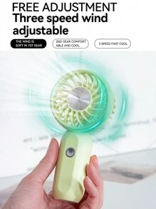 MEET SUN 1 Stück Portable aufladbare Ventilator in Bonbon-Form, 300mAh Lithium-Batterie, Handventilator, 3 Windgeschwindigkeiten