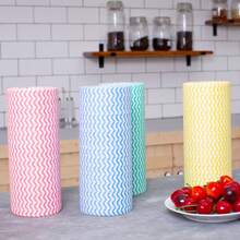 50入組一次性清潔濕巾,家用廚房清潔布,防沾油洗碗抹布 - 2卷抹布[顏色隨機] - 查看 5