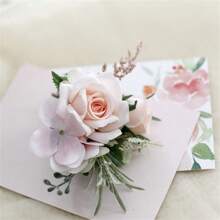 1pc Men Luxury Imitation Fabric Rose Flower Brooch, Groomsmen Boutonniere For Wedding, Prom And Graduation Ceremony Party Decoration Valentine's Day Valentines - A - View 5