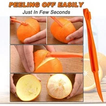 Nhựa trái cam Cam quýt Máy bóc vỏ , Chanh Bóc Để loại bỏ , Máy thái rau củ , Trái cây Công cụ Phòng bếp ( 2 cái/gói ) - trái cam - Xem 6
