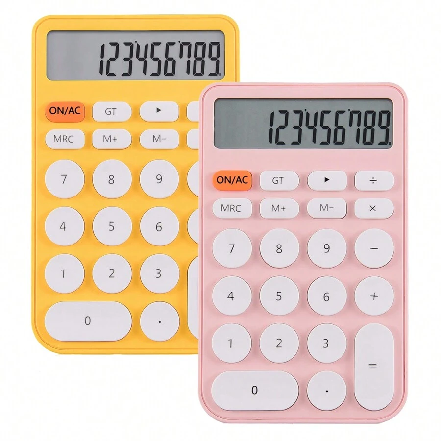 Brightly Colored 12Digit Desktop Calculator Ideal For Office, School