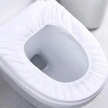 50 Stück Reise-Toilettendeckel, dicke Einweg-Toilettenpolster aus Vliesstoff, wasserdichter Einweg-Toilettendeckelschutz - tragbar und reisefreundlich - Toilettenabdeckung aus Vliesstoff - schützt Ihre Toilette vor bakterieller Kontamination und hält das Badezimmer sauber - Herbstdekoration