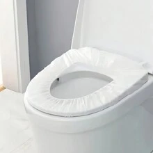 50 Stück Reise-Toilettendeckel, dicke Einweg-Toilettenpolster aus Vliesstoff, wasserdichter Einweg-Toilettendeckelschutz - tragbar und reisefreundlich - Toilettenabdeckung aus Vliesstoff - schützt Ihre Toilette vor bakterieller Kontamination und hält das Badezimmer sauber - Herbstdekoration