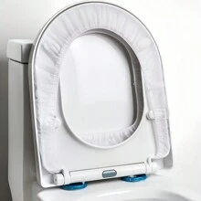 50 Stück Reise-Toilettendeckel, dicke Einweg-Toilettenpolster aus Vliesstoff, wasserdichter Einweg-Toilettendeckelschutz - tragbar und reisefreundlich - Toilettenabdeckung aus Vliesstoff - schützt Ihre Toilette vor bakterieller Kontamination und hält das Badezimmer sauber - Herbstdekoration