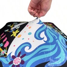 印花行李箱套厚款旅行行李箱塵套,彈性,可拉式保護套 - 紫紅色 - 查看 7