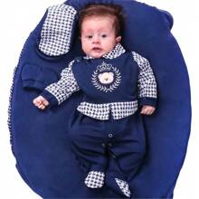 Baby Boys Jumpsuits - Màu xanh hải quân - Xem 1