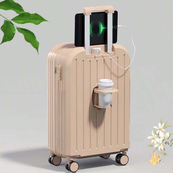 Equipaje multifuncional de 20 pulgadas, maleta de mano con ruedas giratorias suaves de 360 grados, bolsa de viaje ligera y de gran capacidad