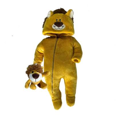 Baby Kisses Mameluco con gorro bordado Kiss León Con Peluche